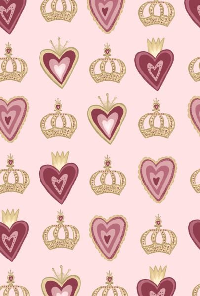 Estampa de corazones y coronas